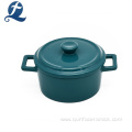 Colored Glaze Ceramic Round Casserole